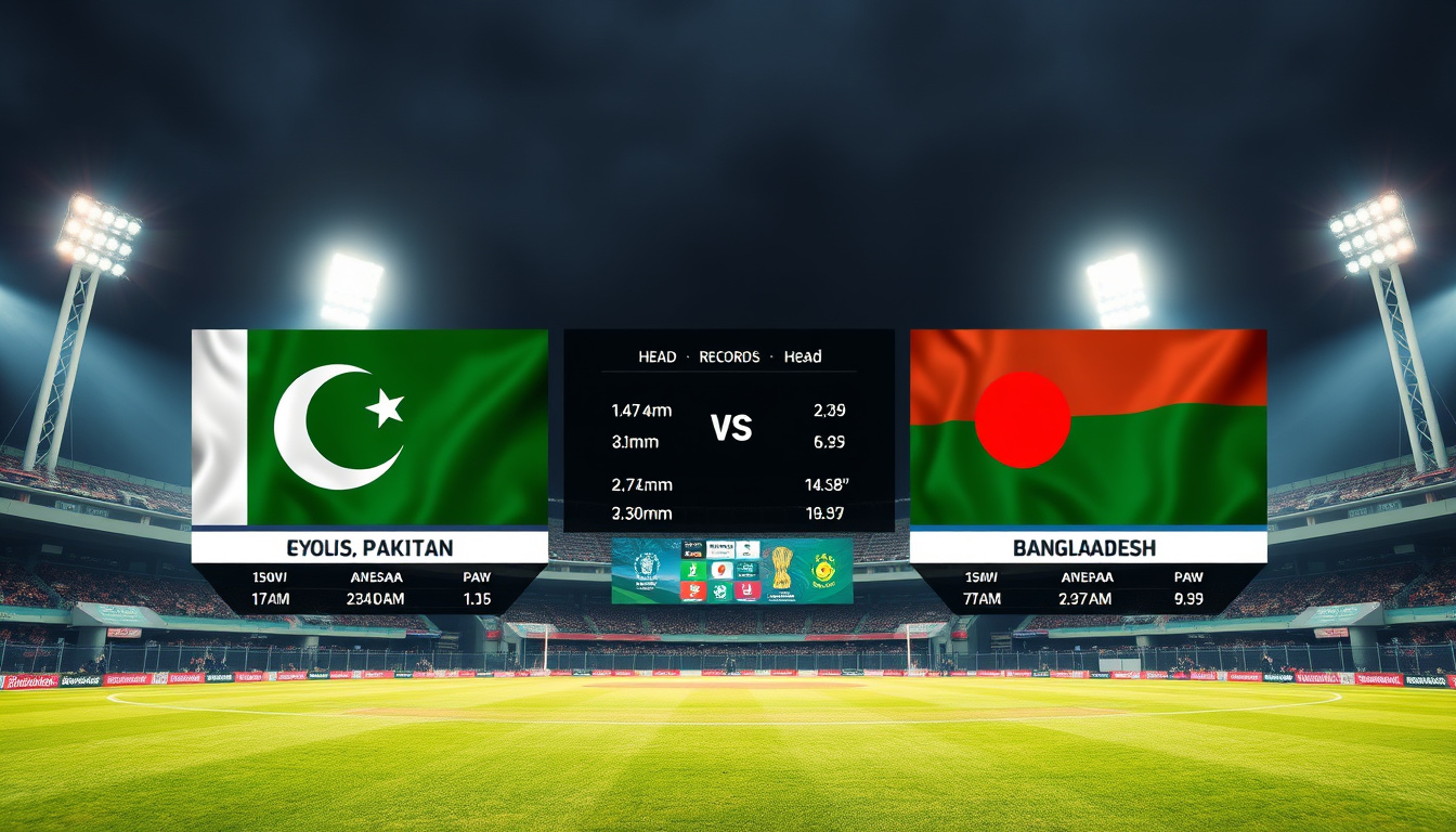 Pakistan National Cricket Team vs Bangladesh National Cricket Team Stats – Head-to-Head Records